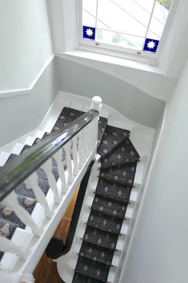 Quirky Deco Teal Runner by Divine Savages for Alternative Flooring in the London home of Dee Koppang O'Leary