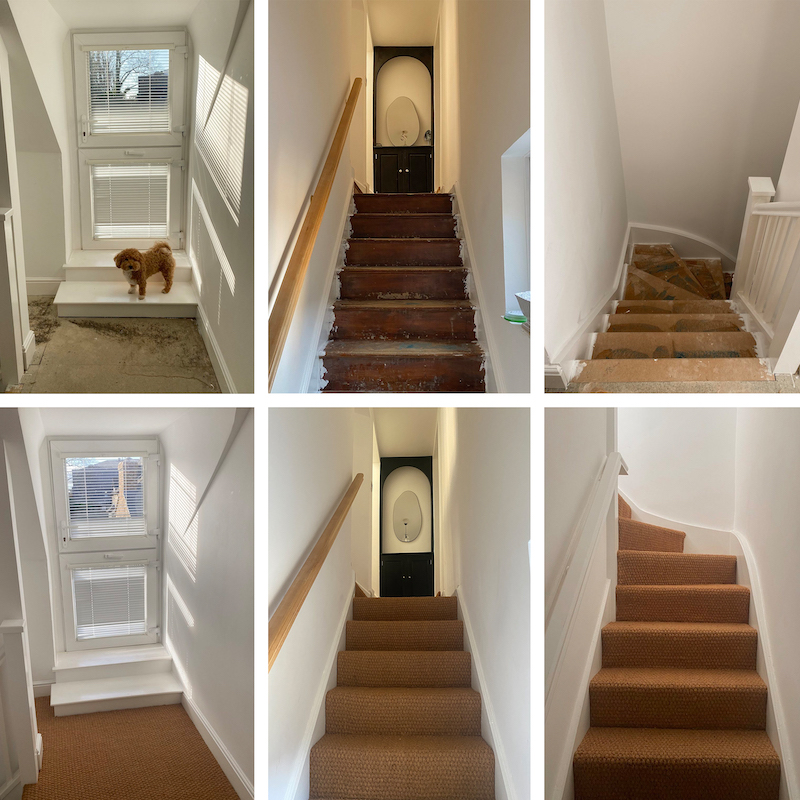 Natural beauty - Sinead's staircase was transformed with a new natural coir stair carpet