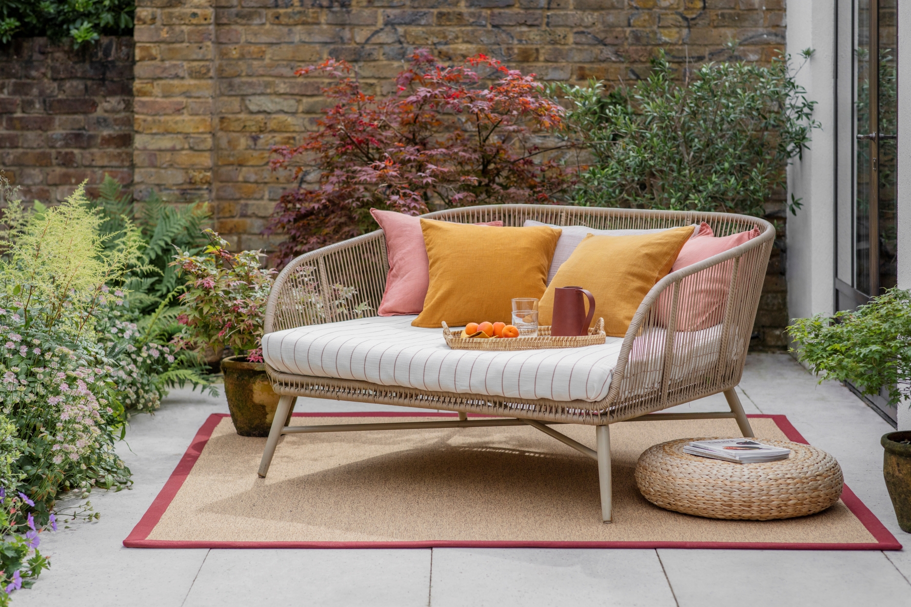 Alternative Flooring's Anywhere Ca-rPET Re-New Rug with an Anywhere Red Baron border