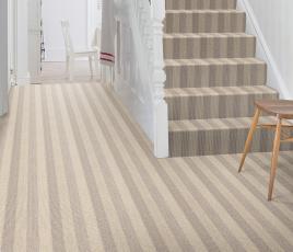 Wool Blocstripe Canvas Olive Bloc Carpet 1855 on Stairs thumb