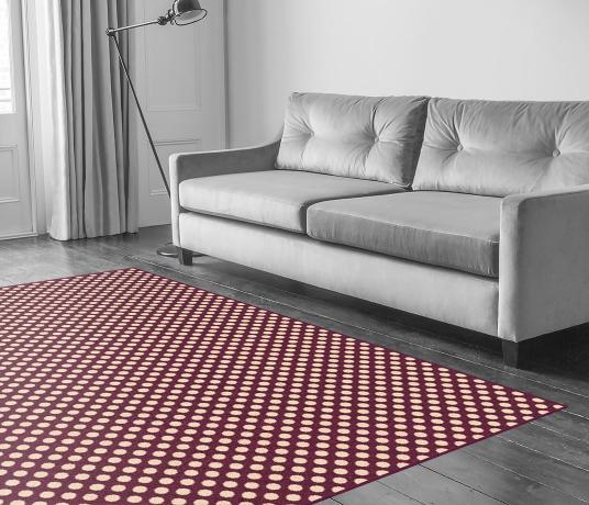 Quirky Spotty Damson Carpet 7141 in Living Room