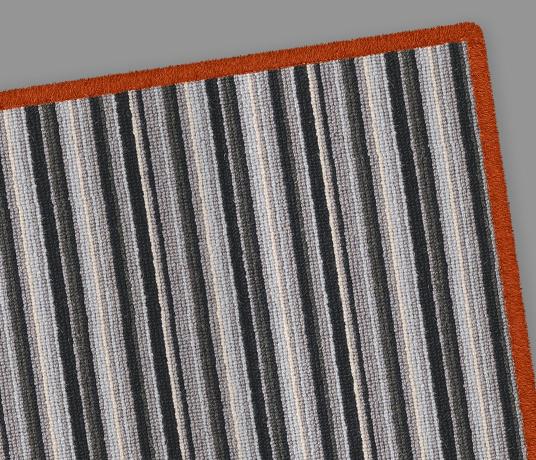 Pippa Striped Wool Rug rug corner