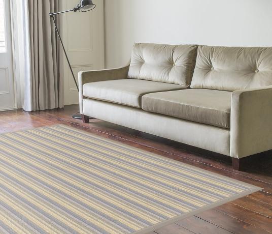 Maisie Striped Wool Rug in Living Room