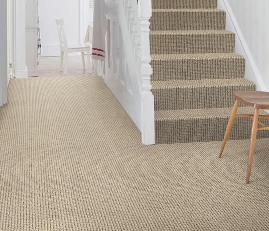 Wool Pebble Alby Carpet 1802 on Stairs