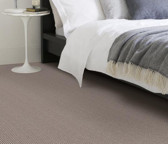 Wool Pinstripe Sable Bone Pin Carpet 1862 in Bedroom