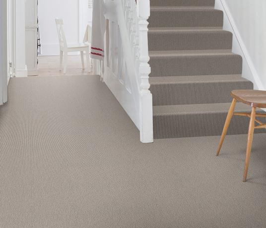 Wool Rib Elm Carpet 1833 on Stairs