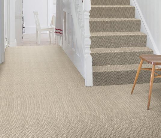 Wool Iconic Chevron Rialto Carpet 1531 on Stairs