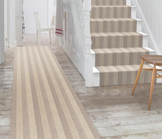 Wool Blocstripe Canvas Olive Bloc Carpet 1855 Stair Runner