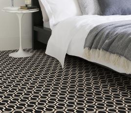 Quirky Honeycomb Black Carpet 7111 in Bedroom thumb