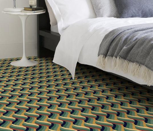 Quirky Stayathome Fibonacci Carpet 1321 in Bedroom