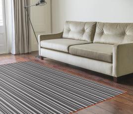 Pippa Striped Wool Rug in Living Room thumb