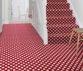 Quirky Spotty Red Carpet 7144 on Stairs thumb