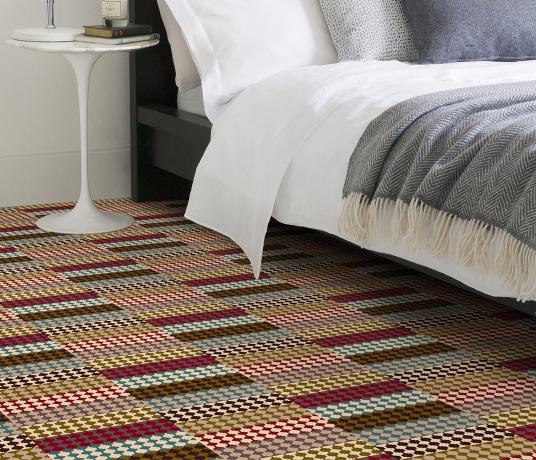 Quirky Margo Selby Patch Red Carpet 7156 in Bedroom