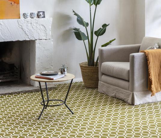 Quirky Honeycomb Moss Carpet 7112 lifestyle