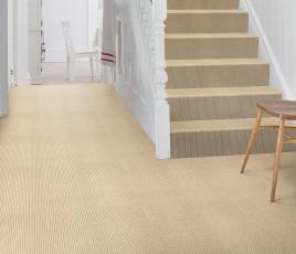 Wool Pinstripe Ochre String Pin Carpet 1866 on Stairs thumb