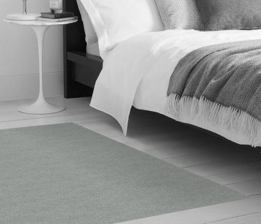 Plush Velvet Aquamarine Carpet 8207 as a rug (Make Me A Rug)