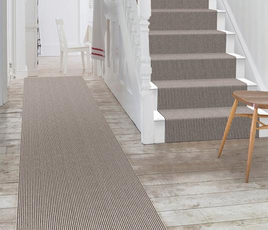 Wool Pinstripe Sable Bone Pin Carpet 1862 Stair Runner