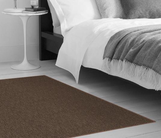 Anywhere Herringbone Cocoa Carpet 8042 as a rug (Make Me A Rug)