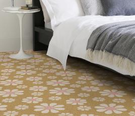 Quirky Bloom Polenta Carpet 7172 in Bedroom thumb