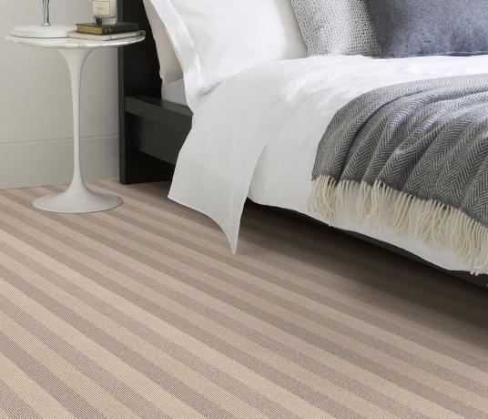 Wool Blocstripe Canvas Olive Bloc Carpet 1855 in Bedroom