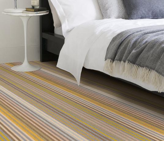 Margo Selby Stripe Sun Seasalter Carpet 1911 in Bedroom