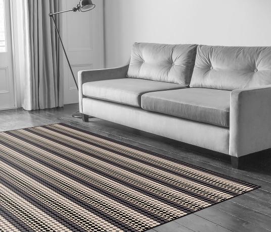 Quirky Margo Selby Button Black Carpet 7215 in Living Room