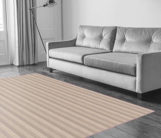 Wool Blocstripe Canvas Olive Bloc Carpet 1855 in Living Room