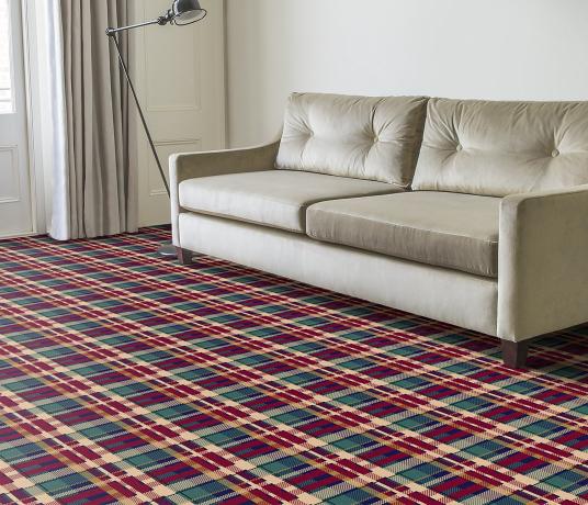 Quirky Tartan Red Red Rose 7165 in Living Room