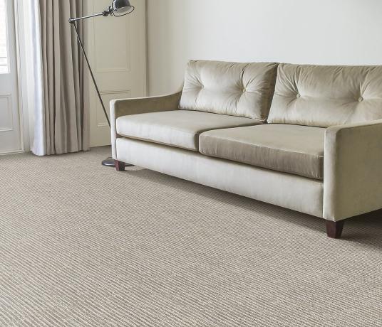 Barefoot Wool Ashtanga Silk Crane Carpet 5933 in Living Room