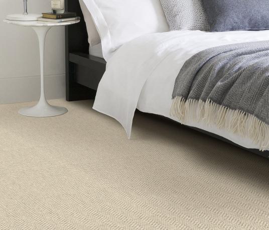 Wool Hygge Fika Warm Milk Carpet 1590 in Bedroom