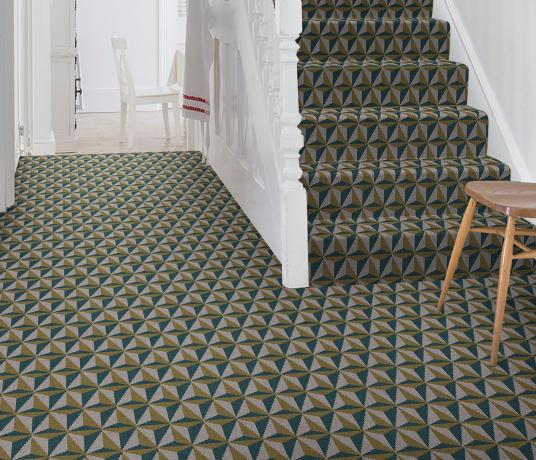 Quirky Ben Pentreath Tetra Blomfield Carpet 7284 on Stairs