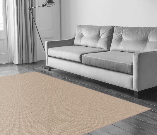 Wool Herringbone Zig Zag Mushroom Carpet 4678 in Living Room