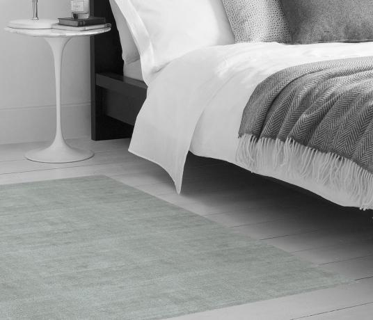 Plush Sheer Aquamarine Carpet 8227 as a rug (Make Me A Rug)