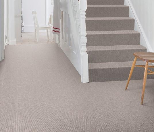 Wool Cord Gesso Carpet 5797 on Stairs