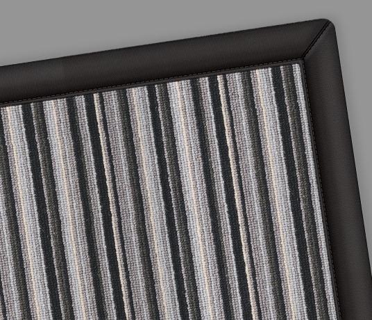Merlin Striped Wool Rug rug corner