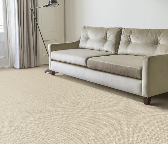 Wool Hygge Fika Warm Milk Carpet 1590 in Living Room