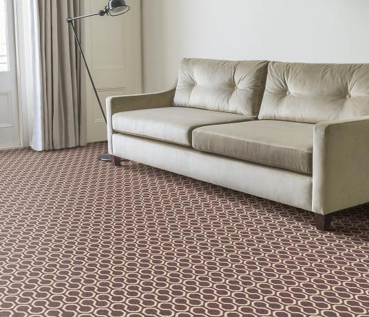 Quirky Honeycomb Grey Carpet 7113 in Living Room