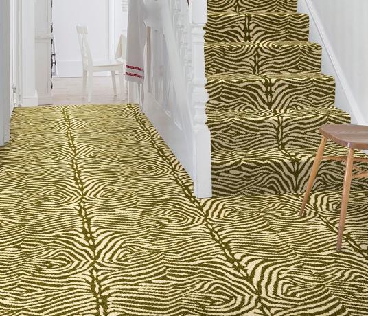 Quirky Zebo Moss Carpet 7122 on Stairs