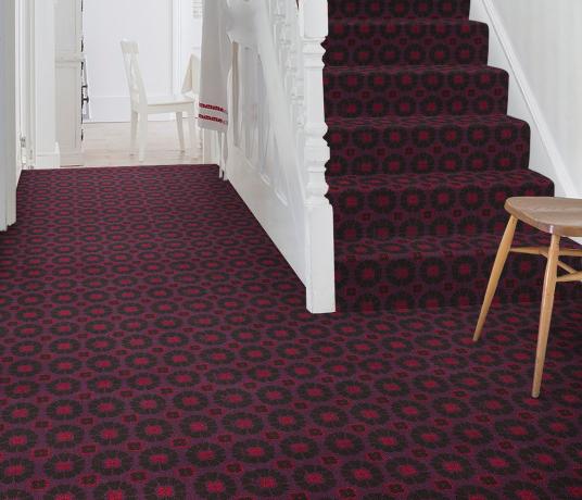 Quirky Ashley Hicks Daisy Cosmos Carpet 7262 on Stairs