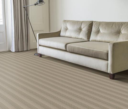 Wool Iconic Herringstripe Nerina Carpet 1561 in Living Room