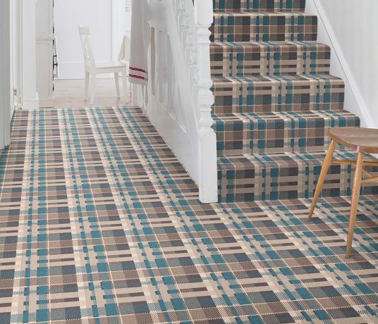 Quirky Tartan Mountain Daisy 7164 on Stairs