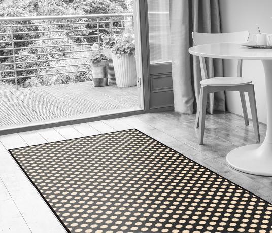 Quirky Spotty Black Carpet 7140 in Living Room (Make Me A Rug)