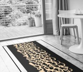 Quirky Waterlake Black Runner by Ella Doran 7088 in Living Room (Make Me A Rug) thumb