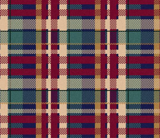 Quirky Tartan Red Red Rose Runner 7078 Swatch
