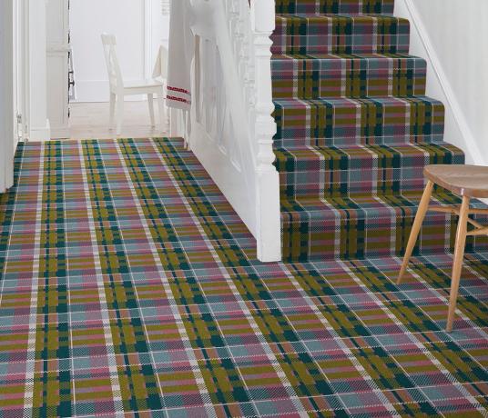 Quirky Tartan Gallant Weaver 7160 on Stairs