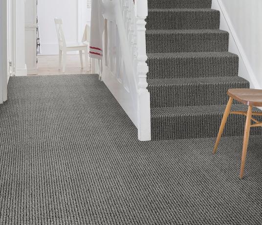 Wool Pebble Stade Carpet 1805 on Stairs