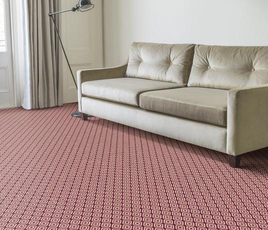 Quirky Geo Damson Carpet 7132 in Living Room