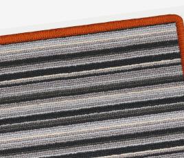 Pippa Striped Wool Runner rug corner thumb