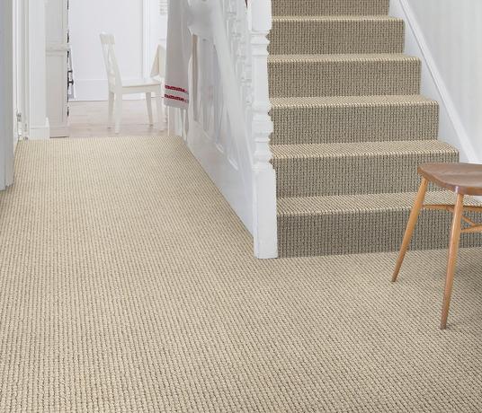 Wool Pebble Brighton Carpet 1803 on Stairs