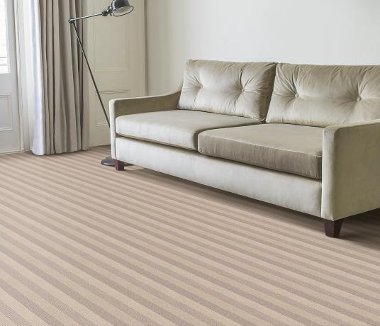 Wool Blocstripe Canvas Olive Bloc Carpet 1855 in Living Room